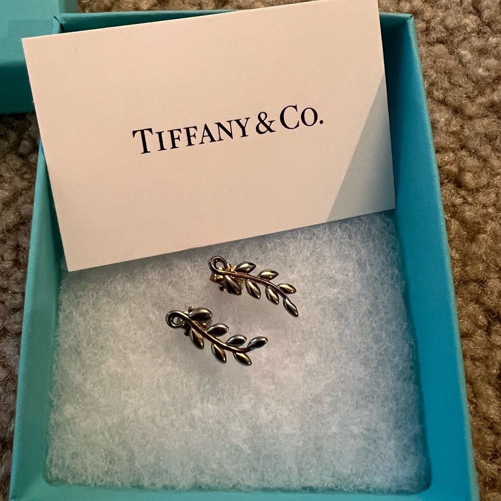 Tiffany & Co Olive Leaf Climber Earrings, Paloma Picasso